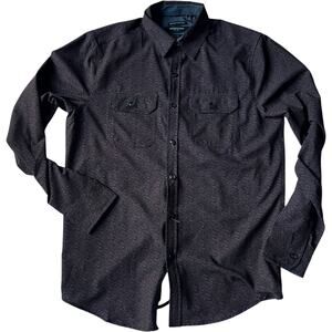 New York Slim Fit Micro-Print Button-Down Shirt Long Sleeve S